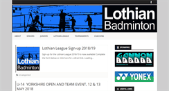 Desktop Screenshot of lothianbadminton.co.uk