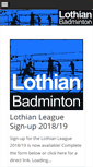 Mobile Screenshot of lothianbadminton.co.uk