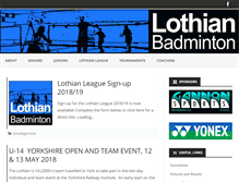 Tablet Screenshot of lothianbadminton.co.uk